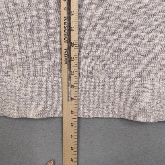 Lululemon Sweater Womens Medium Heathered Beige Knit Crewneck Pullover Boxy Fit - Picture 11 of 12